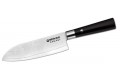 Damaškový kuchyňský nůž - Böker Damast Black Santoku - 130417DAM  