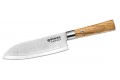 Damaškový kuchyňský nůž - Böker Damast Olive Santoku - 130437DAM 